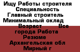 Ищу Работы строителя › Специальность ­ Главный строитель  › Минимальный оклад ­ 5 000 › Возраст ­ 30 - Все города Работа » Резюме   . Архангельская обл.,Мирный г.